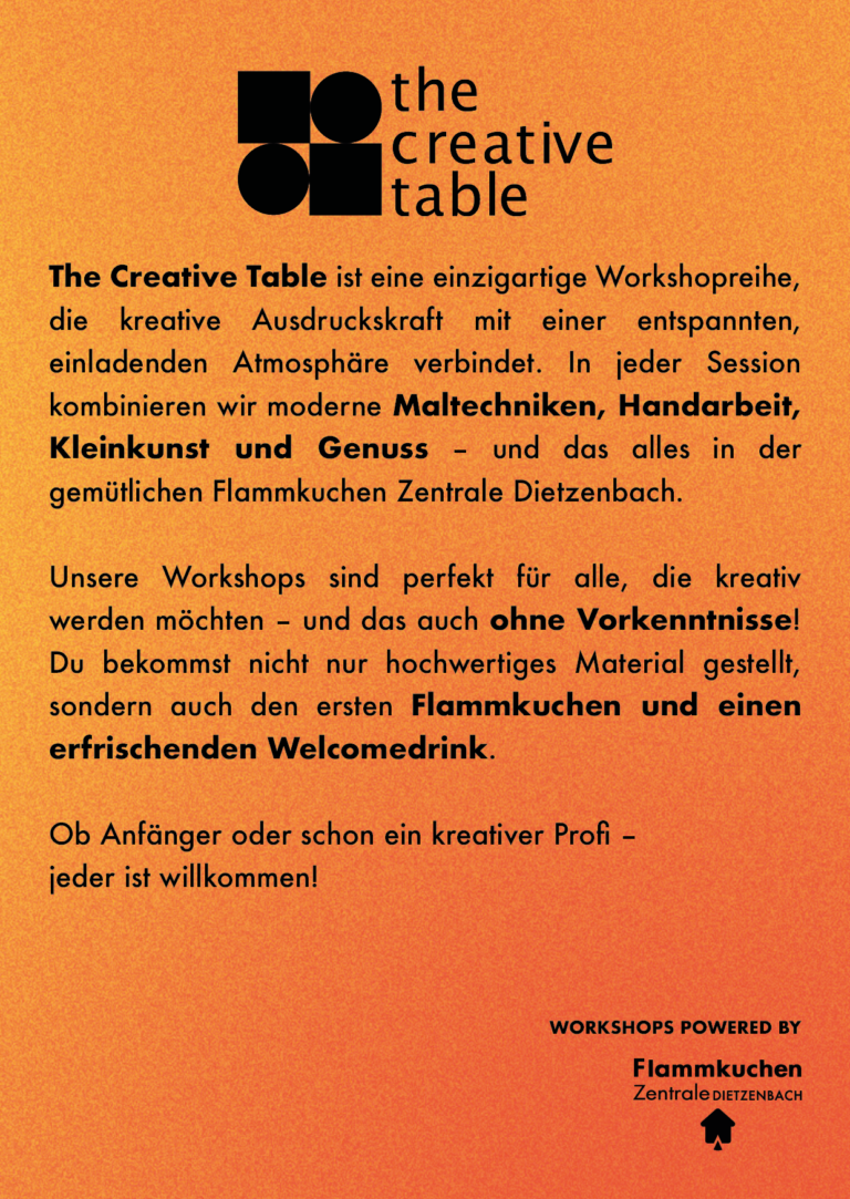 the creative table - Workshops